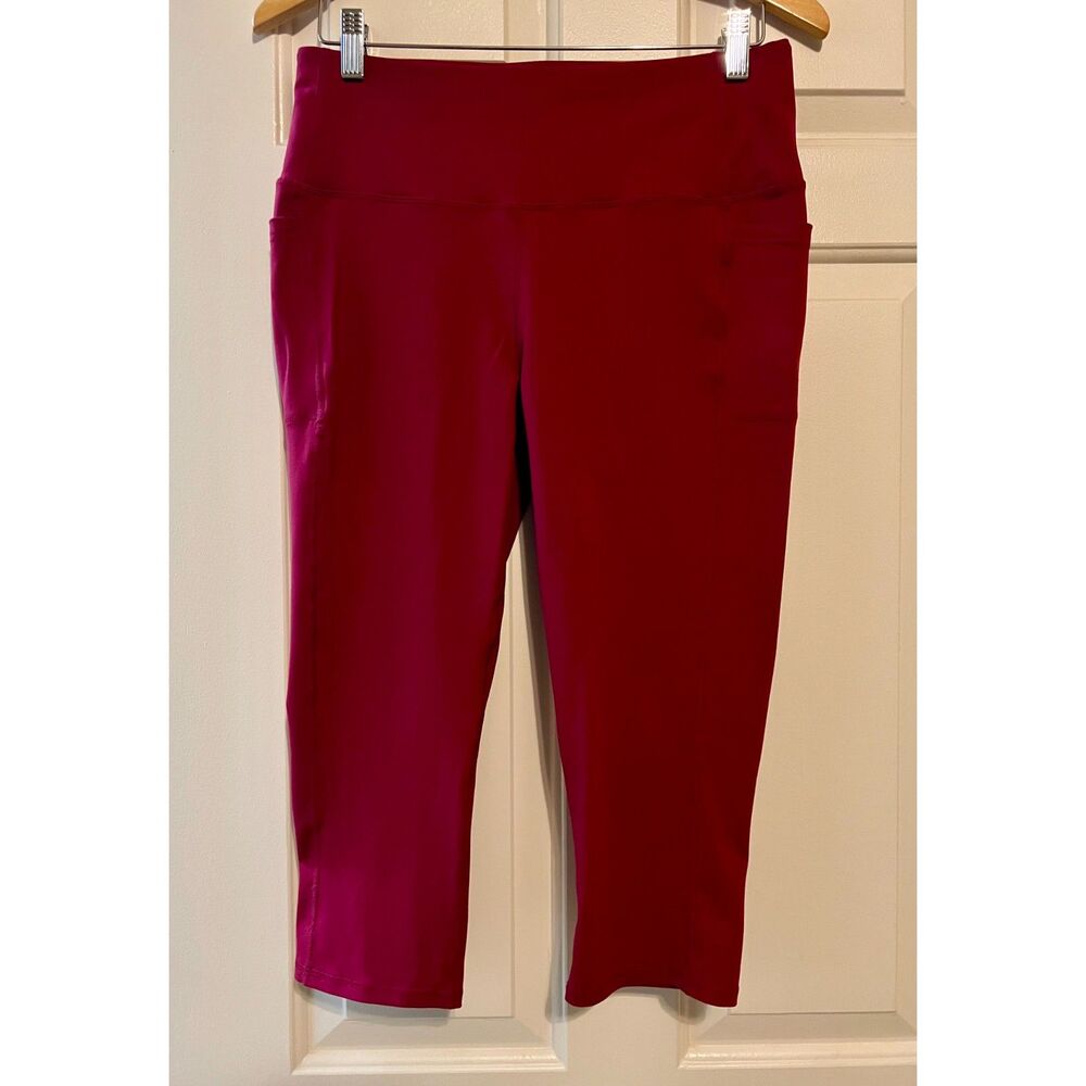 Skechers Berry Pink High Rise Pocket Capri Leggings L